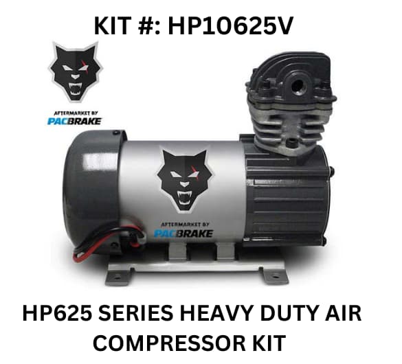  Heavy-duty HP2560V air compressor kit from Pacbrake, model HP10625V, designed for robust performance and reliability